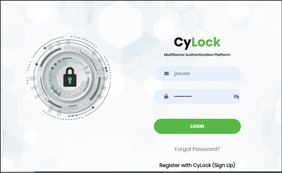 Login to CyLock MFA Platform